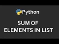 Sum Of All Numbers In List Solutions For Python 100 Exercises Program36 CodingFacts
