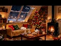 Lagu warm christmas night in a 1940s cottage with soft oldies playing in another room (fireplace warmth)
