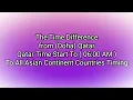 Doha Qatar Time 06 00 AM To Difference All Asian countries Timing