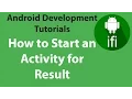 Starting an Activity for Result Android