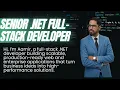 Senior Full Stack Developer Net C Developer Angular Azure SQL