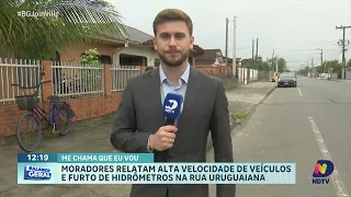 Moradores da Rua Uruguaiana relatam alta velocidade e furtos