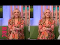 Lauren Laverne cleavage in deep V-necked dress