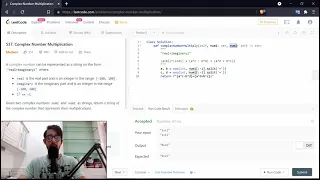 Complex Number Multiplication Easy 3 Line Solution Speedrun