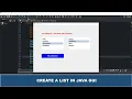 Java GUI Tutorial - Creating A List In Java GUI Using JList Class