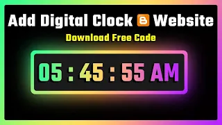 How to add Digital Clock in Blogger using HTML CSS JavaScript Digital Clock with Glowing Effect