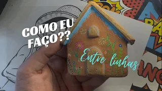 Como pintar casinhas de cerâmicas com canetas Poscas