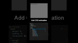 Typing text animation with pure css