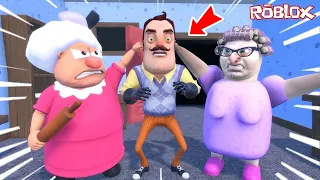 Bu BüyükAnneler Çıldırmış 😱 Hello Neighbor Roblox Mod