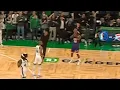 Celtics coach Joe Mazzulla goes on court and tries to block Royce O Neale s shot