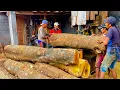 Download Lagu IT'S OUTRAGEOUS! THE OPERATOR IS SO FEROCIOUS WHEN SAWING THE JACKFRUIT WOOD.