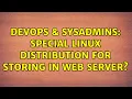 DevOps SysAdmins Special Linux distribution for storing in web server 2 Solutions