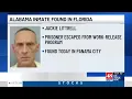 Escaped Alabama work-release inmate captured in Panama City Florida