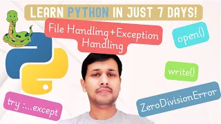 Day 6 File Handling Exception Handling in Python Python Crash Course - Learn in 7 Days
