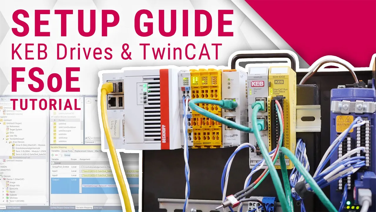 KEB Setup Guide: VFD FSoE Configuration Using Beckhoff TwinCAT, TwinSAFE, and COMBIVIS 6