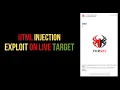 HTML Injection Vulnerability Exploit on Live Target 2025 Bug Bounty PoC HTML Injection Explained