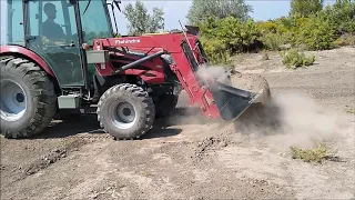 Ron operating the Mahindra 2555