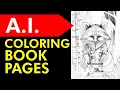 How to Create COLORING BOOK PAGES for DIGITAL DOWNLOAD Using Artificial Intelligence for FREE