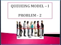 Queueing Model - I Single Server