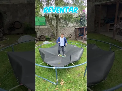 Salté solo con 6 resortes en mi trampolín😱😰🤯😭