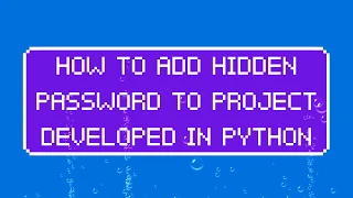 How to implement Hidden Password Python