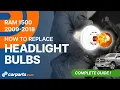 How to replace the Headlight bulbs 2009-2018 Dodge RAM 1500