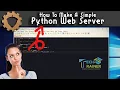 How To Make A Simple Python Web Server Tamil