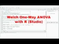 R - Welch One-Way ANOVA