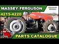 Massey Ferguson 4215 4220 Parts Catalogue Manual - ENGLISH