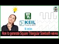 How to Generate Square Triangular Sawtooth waves using Keil software in 2022