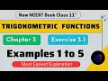 Chapter 3 Exercise 3 1 Examples 1 to 5 Trigonometric Functions Class 11 Maths New NCERT Book