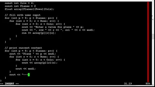 Multi-dimensional arrays in C