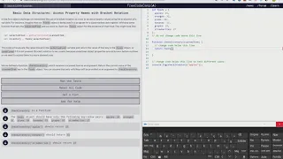 Basic Data Structures Access Property Names with Bracket Notation