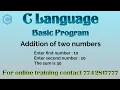 c program to add two number