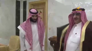 الأمير محمد بن نايف عند مبايعة ولي العهد الأمير محمد بن سلمان 
