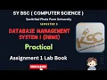 Sy BCS Semester 3 DBMS 1 Practical SQL Assignment 1 Lab Book