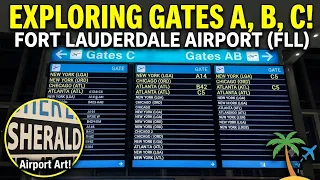 Exploring Gates A B C Fort Lauderdale Airport FLL Terminal Tour Art