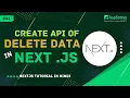 Delete API in NextJS using MongoDB Backend Delete Function Explained in Hindi