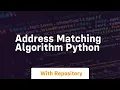 address matching algorithm python