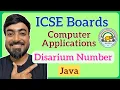 ICSE Class 10 Computer Applications Check Disarium Number in Java Full Explanation