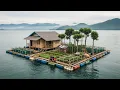 Lagu Talented couple built a floating island in the middle of the ocean in 2 years | By@farmwithfishing