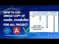 How To Use Single Copy of node - modules to all Projects Angular Reactjs vuejs