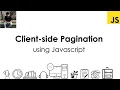 Client-side Table Pagination using Javascript JQuery Dharanz