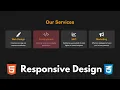 How To Make Our Services Section Using HTML And CSS Our Services Page Design