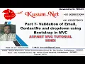 Part 7 - Validation of Email ContactNo dropdownlist using bootstrap in C ASP NET C