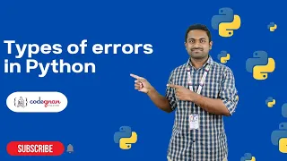 Types of errors in python Python Tutorials - 2022 Codegnan