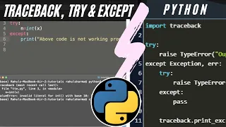 Traceback Try and Except in Python Python Tutorial for beginners