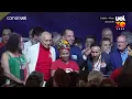Lula delivers live speech after defeating Flávio Bolsonaro in the runoff election to secure reele...