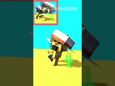 WAIT...Green Screen Man Joined The MJ45° Dance!? 😱🤣NAOYA & GON【MinecraftAnimation】