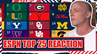 ESPN Releases Preseason Top 25 Rankings - Josh Pate REACTION